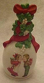 Avon porcelain bell, 1989 Under the mistletoe