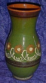 Large vintage  glazed Mexican pottery art vase