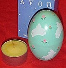 Avon Country Easter  egg candle tealight bunny