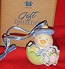 Avon Easter chick in a shell pvc ornament