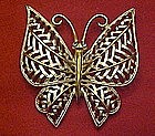Vintage 72'  Avon butterfly pin, Silver  filigree /gold