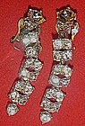 Vintage Bogoff cascade austrian crystal earrings