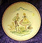 Ulmer Keramik Germany Folk art plate, hand painted