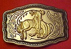 Bronc rider / bucking horse belt buckle