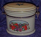 Knotts Berry farm oval, fruits pattern canister