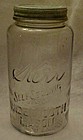Kerr 1/2 gallon fruit jar, Sand Springs Okla,  1915.