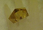 Vintage light amber lucite ring, size 5 1/2