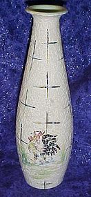 Fifties era ceramic rooster, bud vase, spatterware