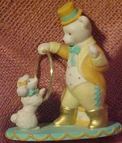 Avon circus bear ringmaster and poodle figurine 1993