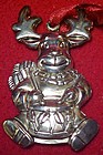 Gorham silver Reindeer playing drum ornament