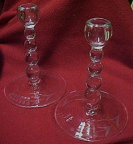 Paden City Vale or Alexandra #444 candleholder pair