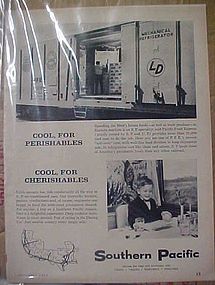 Vintage Southern Pacific Railroad train advertisement