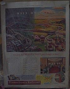 Vintage 1941 Pennsylvania Railroad train add