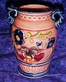 Vintage Japanese Majolica  pink vase