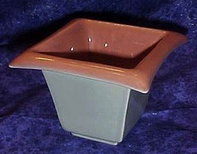 Amazing Eames era pink and grey square planter vase