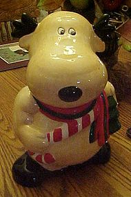Silly reindeer, ceramic cookie jar