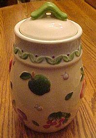 Embossed hand painted fruits cookie jar, ALCO Int'l