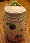 Embossed hand painted fruits cookie jar, ALCO Int'l