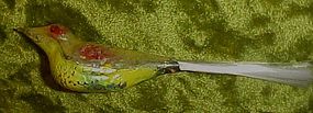 Antique blown glass bird Christmas ornament