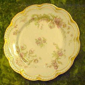 Antique Haviland Limoges Schleiger salad plate, florals