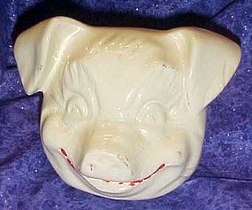 Replacement  pig cookie jar head, American Bisque