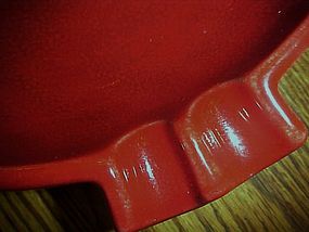 Maddux  lof California large red crackle glaze ashtray