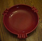 Maddux  lof California large red crackle glaze ashtray