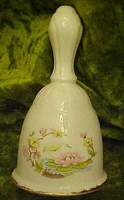 Egret and lily, bone china bell