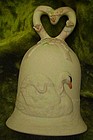 Enesco bisque porcelain swan bell 1986