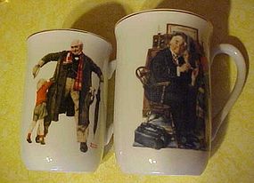 Norman Rockwell porcelain mug, 1936 Grandpas  Gift,