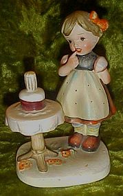 Arnart Eric Stauffer Girl and birthday cake figurine