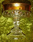 Indiana Kings crown gold band footed compote