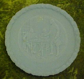 Fenton powder blue satin bicentennial plate  2#