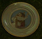 Vintage Pope  XII   plate. Homer Laughlin eggshell