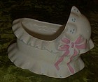 Vintage baby bassinet pottery nursery planter