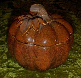 Wonderful  stoneware  autumn pumpkin cookie jar
