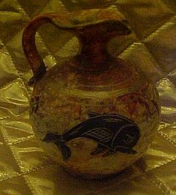 Greek Corinthian black figured pottery pitcher