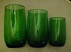 Anchor Hocking forest green roly poly tumbler 5"