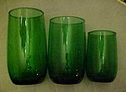 Anchor Hocking forest green roly poly tumbler 4 3/8"