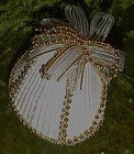 Real cockle shell Christmas ornament, fancy beach theme