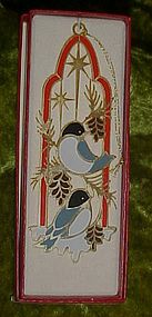 Tamerlane 24 kt gold finish Snowbird ornament, boxed