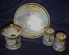 Antique hand painted Japan Nippon condiment set