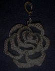 Large Nolan Miller rhinestone rose charm pendant