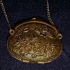 Vintage Corday solid perfume purse shaped pendant