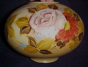 Antique hand painted floral replacement lamp globe