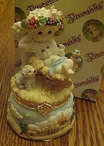 Dreamsicles Cherub in a Manger hinged box, retired