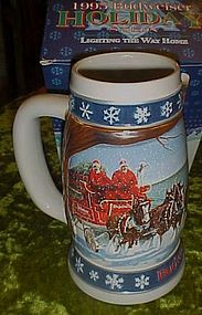 Budweiser 1995 Holiday stein, Lighting the way home