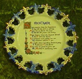 Vintage Mother poem plate