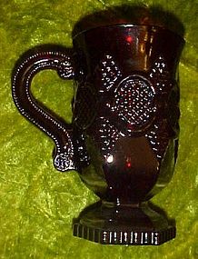 Avon ruby red Cape Cod tall pedestal mug