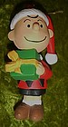 PeanutsCharlie Brown Santa with gift Christmas ornament